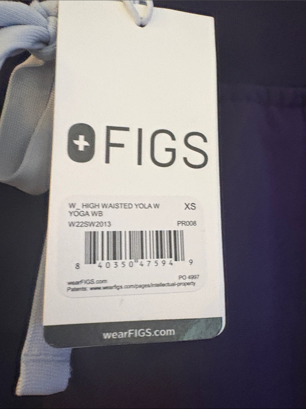 Figs women’s Scrub Pants in Deep Purple - Picture 3 of 7